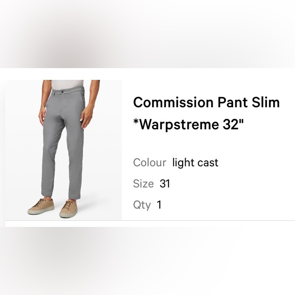 LULULEMON ABC PANTS. 32 WAIST 31 INSEAM SLIM FIT - Picture 1 of 2